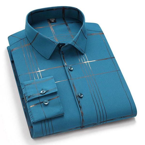 men's casual elastic long sleeve printed shirt soft regular fit autumn fashion thin leisure business dress shirt, White;black
men's casual elastic long sleeve printed shirt soft regular fit autumn fashion thin leisure business dress shirt, White;black