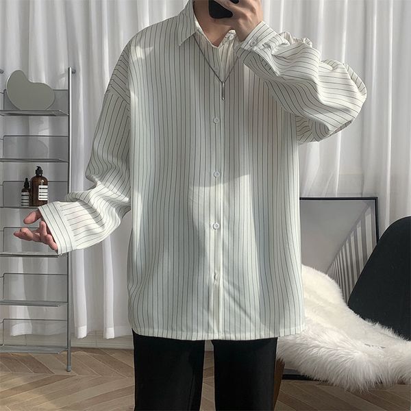 2021 new spring striped men's fashion business casual men streetwear long-sleeved shirts mens shirt m-2xl v81k, White;black
2021 new spring striped men's fashion business casual men streetwear long-sleeved shirts mens shirt m-2xl v81k, White;black