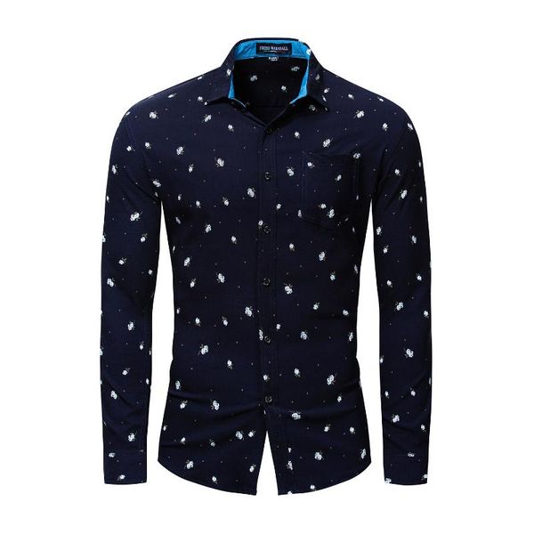men's casual shirts floral printed shirt fashion plus size men slim fit cotton resilient long sleeve high quality, White;black
men's casual shirts floral printed shirt fashion plus size men slim fit cotton resilient long sleeve high quality, White;black