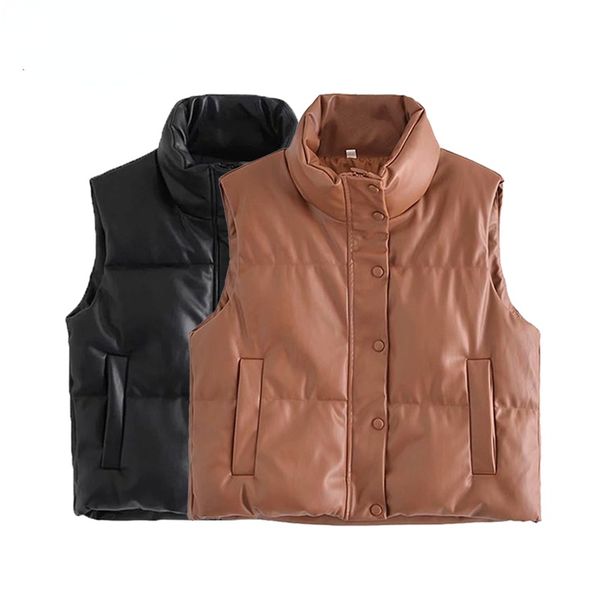 women fashion with drawstrings faux leather padded waistcoat vintage high neck side pockets female outerwear mujer, Black;white
women fashion with drawstrings faux leather padded waistcoat vintage high neck side pockets female outerwear mujer, Black;white