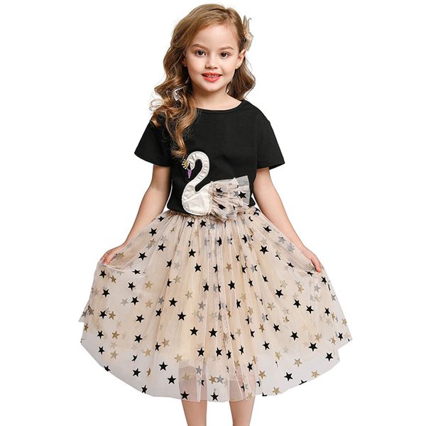 baby girls clothing sets t-shirt and skirt kids swan pattern dress girls star sequins summer fancy tutu dress 2pcs costumes, Red;yellow
baby girls clothing sets t-shirt and skirt kids swan pattern dress girls star sequins summer fancy tutu dress 2pcs costumes, Red;yellow