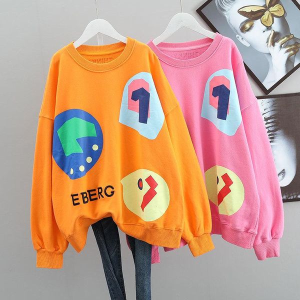 women's hoodies & sweatshirts 2021 autumn loose oversize street style cartoon printed sweater korean casual simple stretch cotton women, Black
women's hoodies & sweatshirts 2021 autumn loose oversize street style cartoon printed sweater korean casual simple stretch cotton women, Black