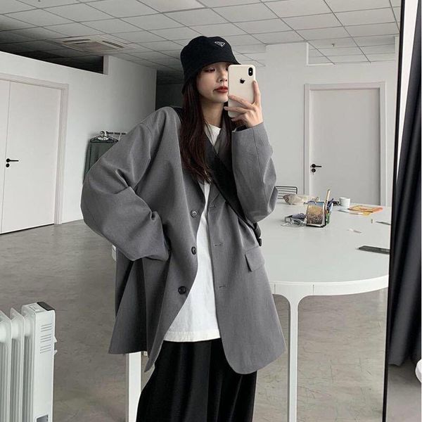 women's suits & blazers blazer women suit jacket autumn loose casual black veste femme, White;black
women's suits & blazers blazer women suit jacket autumn loose casual black veste femme, White;black