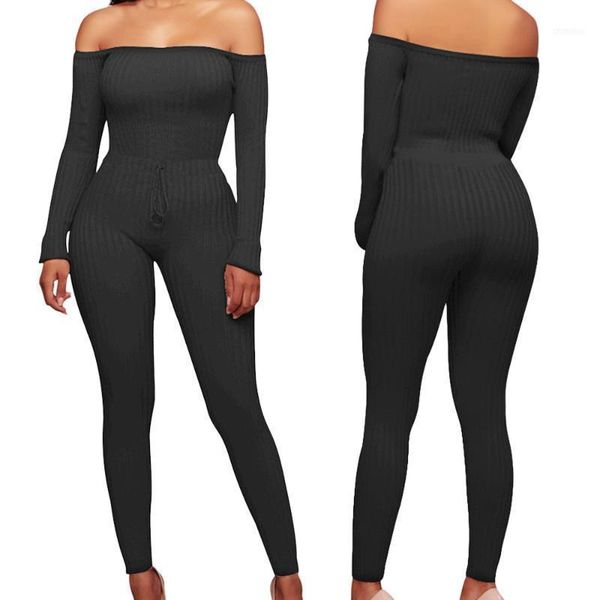 casual women jumpsuit off shoulder lace up party wear long sleeve rompers high street elegant overalls salopette femmew1, Black;white
casual women jumpsuit off shoulder lace up party wear long sleeve rompers high street elegant overalls salopette femmew1, Black;white