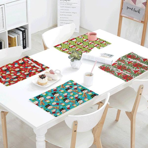 mats & pads santa claus christmas placemat snowman table mat living room decoration dining western linen
mats & pads santa claus christmas placemat snowman table mat living room decoration dining western linen
