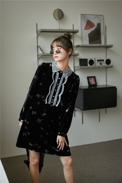 2021 new butterfly veet winter women black collar long korean sleeve mini classy ladies axvv, Black;gray
2021 new butterfly veet winter women black collar long korean sleeve mini classy ladies axvv, Black;gray