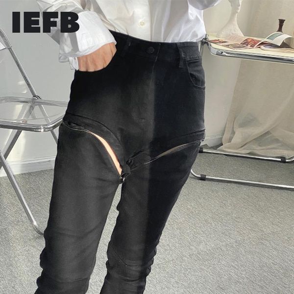 iefb spring new niche dark personality thigh zipper deconstruction slim men's black jeans causal 2021 korean tide denim trousers, Blue
iefb spring new niche dark personality thigh zipper deconstruction slim men's black jeans causal 2021 korean tide denim trousers, Blue