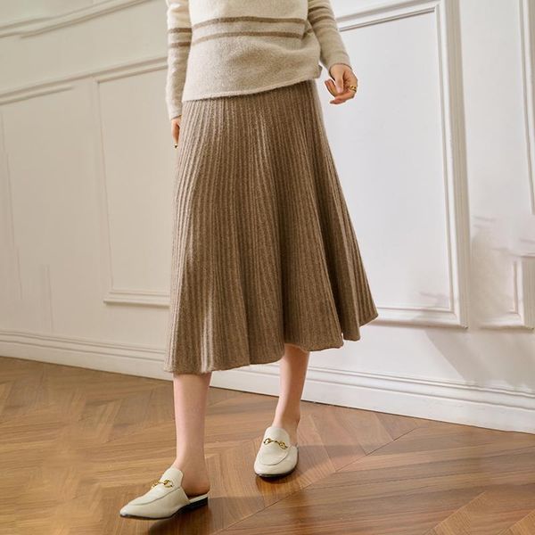 skirts high-end 2021 autumn and winter 100% cashmere women's high waist pleated skirt fashion a word knit bottomed 5colors, Black
skirts high-end 2021 autumn and winter 100% cashmere women's high waist pleated skirt fashion a word knit bottomed 5colors, Black