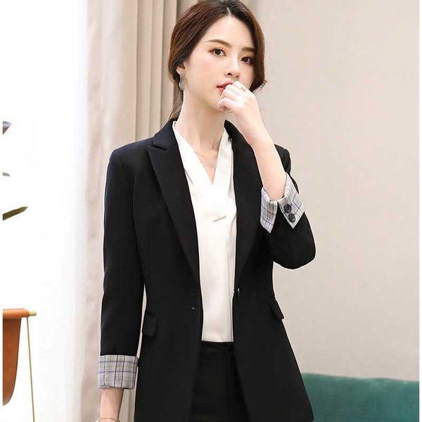 women's suits & blazers fashion long-sleeved suit jacket women winter wear professional large size female work clothes, White;black
women's suits & blazers fashion long-sleeved suit jacket women winter wear professional large size female work clothes, White;black