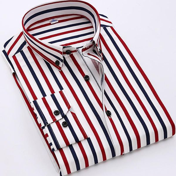 men's casual shirts trendy cotton dress smart long sleeve striped shirt slim male social business formal soft button, White;black
men's casual shirts trendy cotton dress smart long sleeve striped shirt slim male social business formal soft button, White;black