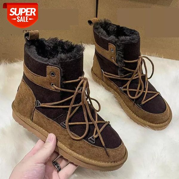 new winter shoes women's snow boots genuine leather keep warm wool brown lace-up round toe flat with botas altas mujer #5i1m, Black
new winter shoes women's snow boots genuine leather keep warm wool brown lace-up round toe flat with botas altas mujer #5i1m, Black