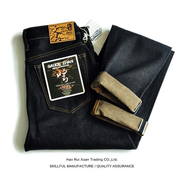 men's jeans cotton and linen ex315 autumn limited micro-taper red ear denim khaki retro trousers, Blue
men's jeans cotton and linen ex315 autumn limited micro-taper red ear denim khaki retro trousers, Blue