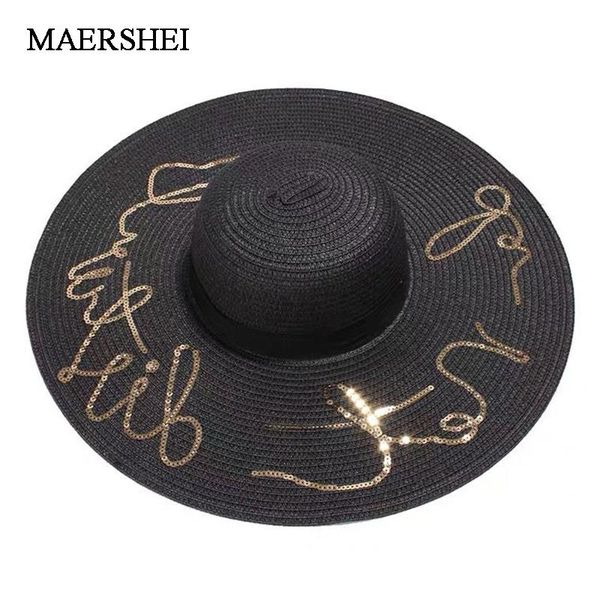 wide brim hats summer large straw hat floppy sun cap sequin beach foldable 2021 for women, Blue;gray
wide brim hats summer large straw hat floppy sun cap sequin beach foldable 2021 for women, Blue;gray