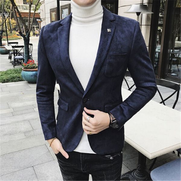 new multicolored men's leisure suit fashion velvet business jacket vc4s, White;black
new multicolored men's leisure suit fashion velvet business jacket vc4s, White;black