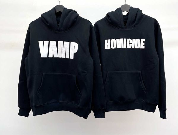 men's hoodies king vamp homacide slogan sweater pullover hoodie playbo carti same style venue limited, Black
men's hoodies king vamp homacide slogan sweater pullover hoodie playbo carti same style venue limited, Black