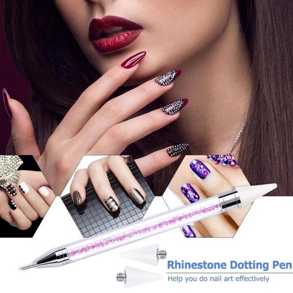 nail art kits rhinestone picker dotting tool with extra 2 wax head, dual-ended diy acrylic handle tools
nail art kits rhinestone picker dotting tool with extra 2 wax head, dual-ended diy acrylic handle tools