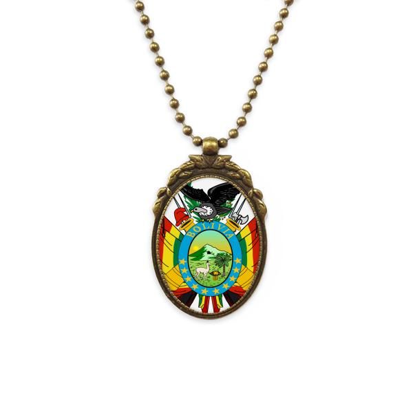 pendant necklaces bolivia national emblem country antique brass necklace vintage jewelry deluxe gift, Silver
pendant necklaces bolivia national emblem country antique brass necklace vintage jewelry deluxe gift, Silver