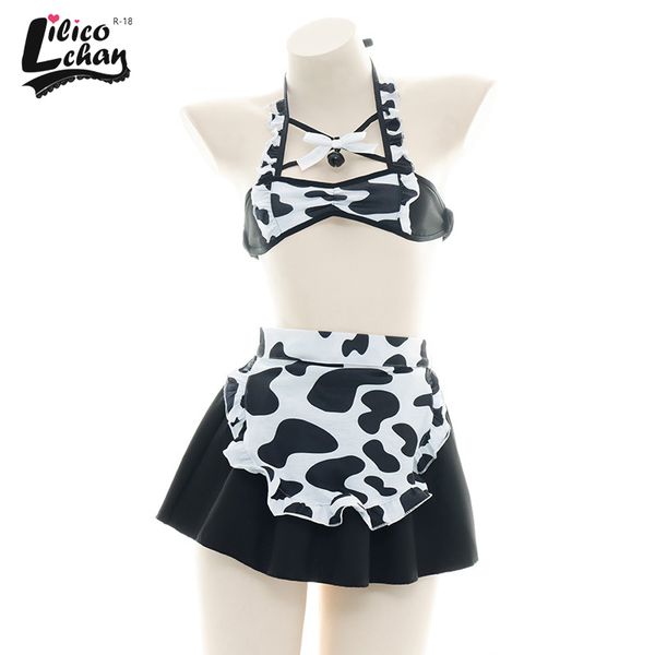 sexyy kawaii maid cosplay costumes sweet black cow halter lolita dress cross chest with bells suit for role-playing games, Red;black
sexyy kawaii maid cosplay costumes sweet black cow halter lolita dress cross chest with bells suit for role-playing games, Red;black