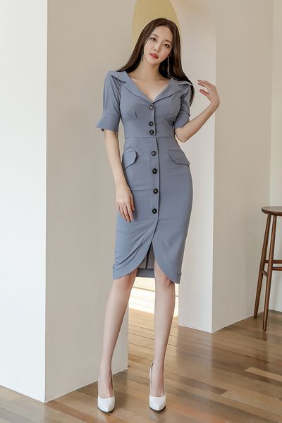 korean summer gown single inlaid collar fine hip sheath girls'club dress ta3579 g1cl, Black;gray
korean summer gown single inlaid collar fine hip sheath girls'club dress ta3579 g1cl, Black;gray