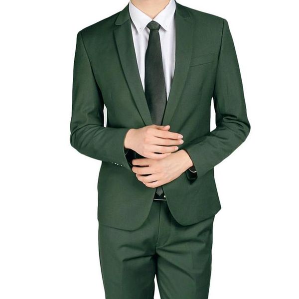 men's suits & blazers fashion gentleman dark green men slim fit groomsmen tuxedo for wedding dinner party (jacket+pants), White;black
men's suits & blazers fashion gentleman dark green men slim fit groomsmen tuxedo for wedding dinner party (jacket+pants), White;black