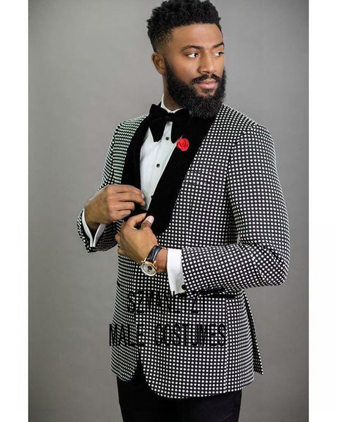 men's suits & blazers 2021 men black velvet shawl lapel dots wedding groom mens with pants tuxedo for prom man suit, White;black
men's suits & blazers 2021 men black velvet shawl lapel dots wedding groom mens with pants tuxedo for prom man suit, White;black