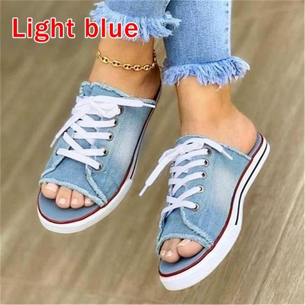 slippers women sandals 2021 female denim flat fashion lace up shoes hollow casual fish mouth, Black
slippers women sandals 2021 female denim flat fashion lace up shoes hollow casual fish mouth, Black
