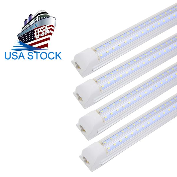 8ft led shop light fixture, t8 integrated tubes lights, 6500k cold whit, v shape linkable fixtures, high output clear cover
8ft led shop light fixture, t8 integrated tubes lights, 6500k cold whit, v shape linkable fixtures, high output clear cover