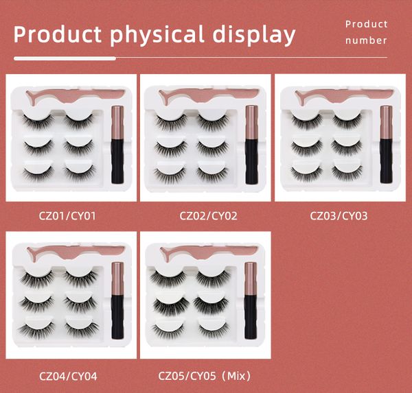 dhl 3 pairs magnetic eyelashes false lashes +liquid eyeliner +tweezer eye makeup set 3d magnet natural reusable no glue needed
dhl 3 pairs magnetic eyelashes false lashes +liquid eyeliner +tweezer eye makeup set 3d magnet natural reusable no glue needed
