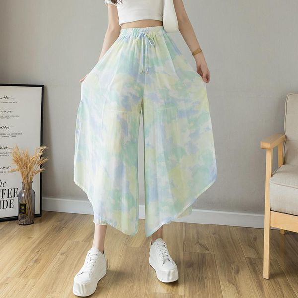 women's pants & capris chiffon wide leg tie dye ink wash high waist casual elegant trousers women korean fashion clothing baggy pantalo, Black;white
women's pants & capris chiffon wide leg tie dye ink wash high waist casual elegant trousers women korean fashion clothing baggy pantalo, Black;white