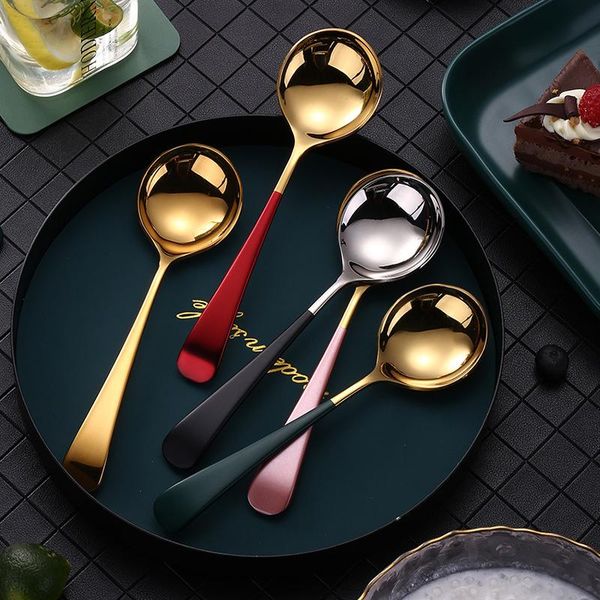 304 stainless steel spoon household round head children's soup spoon stirring creative dessert coffee
304 stainless steel spoon household round head children's soup spoon stirring creative dessert coffee