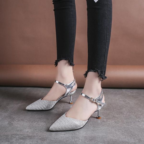 dress shoes summer sequin high heels sandals women slingbacks party thin heel pointed toe gold silver, Black
dress shoes summer sequin high heels sandals women slingbacks party thin heel pointed toe gold silver, Black