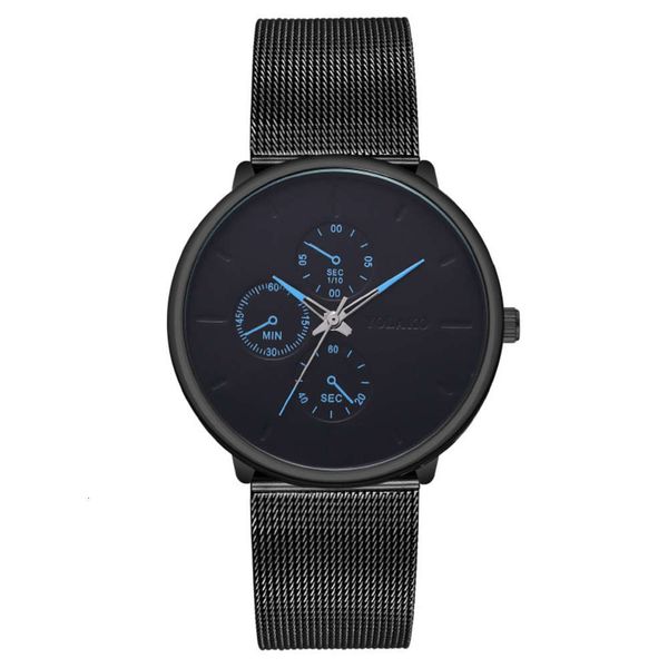 watch three eye fashion blue needle men's leisure business net with quartz, Slivery;brown
watch three eye fashion blue needle men's leisure business net with quartz, Slivery;brown