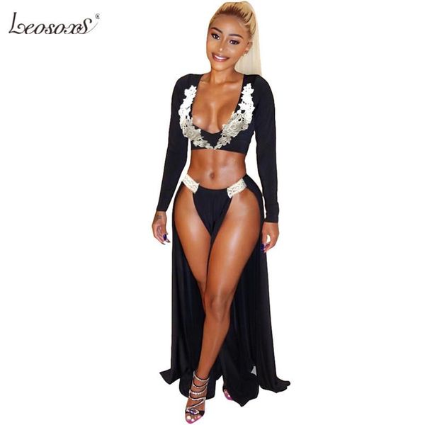 women's tracksuits party women two piece sets long sleeve v neck floral lace crop and high split maxi skirt set nightclub dress, Gray
women's tracksuits party women two piece sets long sleeve v neck floral lace crop and high split maxi skirt set nightclub dress, Gray
