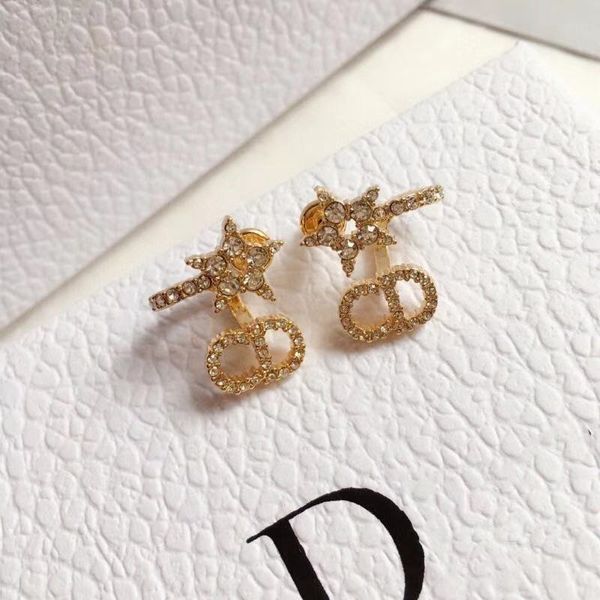 design jewelry classic diamond five pointed star letter earrings fashion small versatile ear accessories, Golden
design jewelry classic diamond five pointed star letter earrings fashion small versatile ear accessories, Golden