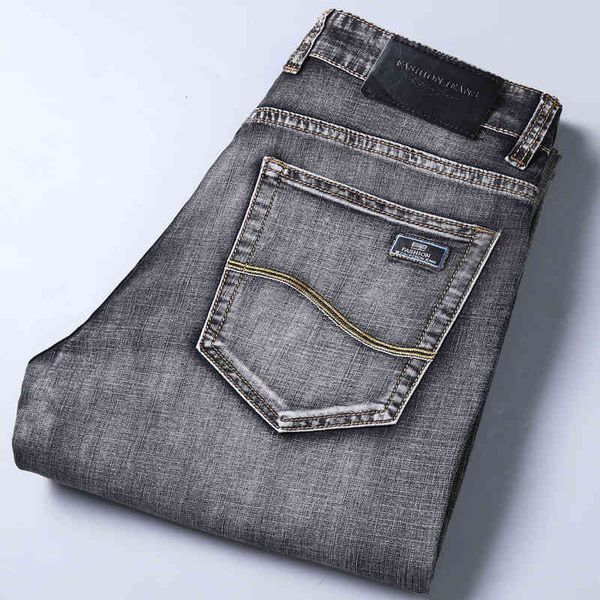 men's jeans spring summer classic grey elastic stretch-fit thin business casual style b6mj, Blue
men's jeans spring summer classic grey elastic stretch-fit thin business casual style b6mj, Blue