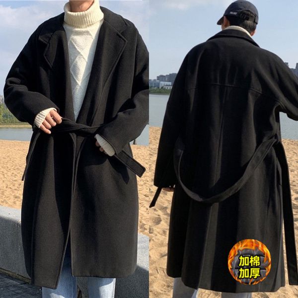 2021 new thick men's warm fashion casual long men winter oversize woolen coat mens overcoat m-2xl 9cbu, Black
2021 new thick men's warm fashion casual long men winter oversize woolen coat mens overcoat m-2xl 9cbu, Black