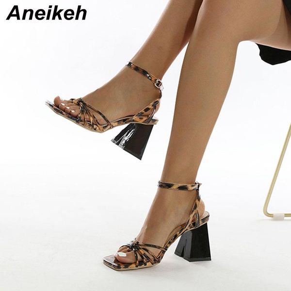 sandals aneikeh fashion pu leopard spike heels women's sandalias summer narrow band high shoes 2021 party shallow buckle strap, Black
sandals aneikeh fashion pu leopard spike heels women's sandalias summer narrow band high shoes 2021 party shallow buckle strap, Black
