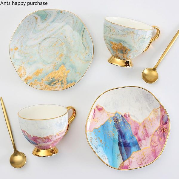 mugs creative luxury bone china coffee cup saucer spoon set home office gold-plated painted tea art drinking mug birthday gift
mugs creative luxury bone china coffee cup saucer spoon set home office gold-plated painted tea art drinking mug birthday gift