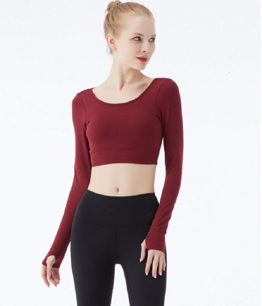 women's t-shirt yoga spring and autumn t-shirt women's back cross sports fitns suit long sleeve, White
women's t-shirt yoga spring and autumn t-shirt women's back cross sports fitns suit long sleeve, White