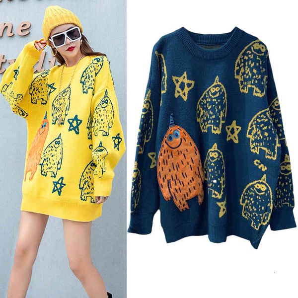women's sweaters female soft shirt, long sleeve, fall winter, thick print, casual jumper, knitted loose yd7e, White;black
women's sweaters female soft shirt, long sleeve, fall winter, thick print, casual jumper, knitted loose yd7e, White;black