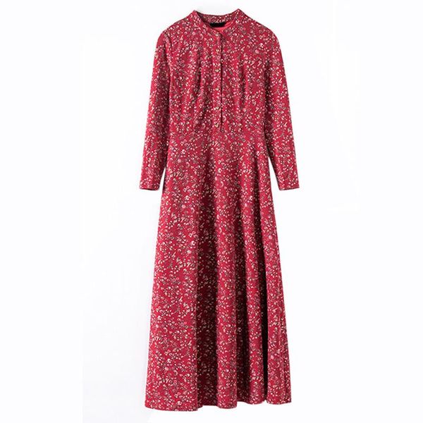 casual dresses autumn vintage print a-line dress women elegant large size s-xxxl slim temperament long sleeve ankle-length, Black;gray
casual dresses autumn vintage print a-line dress women elegant large size s-xxxl slim temperament long sleeve ankle-length, Black;gray