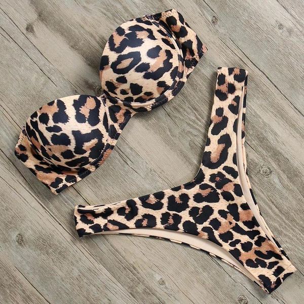 women's swimwear bikini for women bandeau swimsuit leopard biquini female bathing suit push up set ladies beachwear, White;black
women's swimwear bikini for women bandeau swimsuit leopard biquini female bathing suit push up set ladies beachwear, White;black