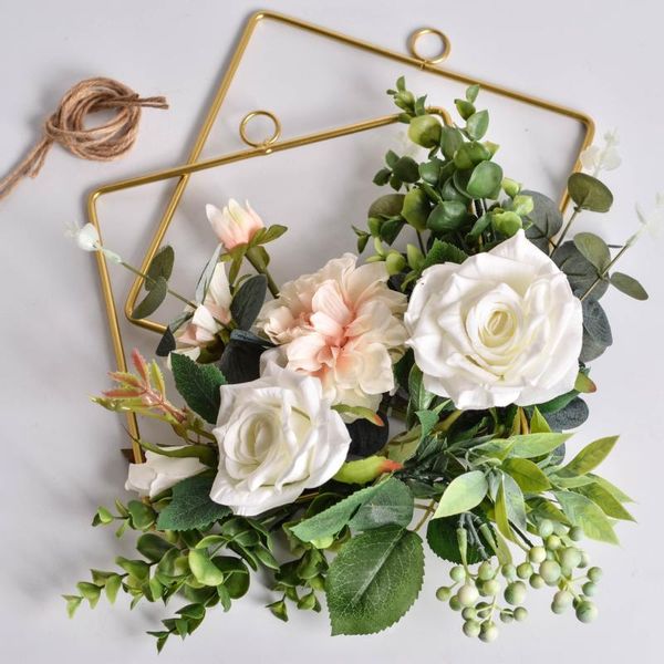 decorative flowers & wreaths diy iron ring garland artificial plant flower rack christmas wreath hoop wedding/party/home sink decor
decorative flowers & wreaths diy iron ring garland artificial plant flower rack christmas wreath hoop wedding/party/home sink decor