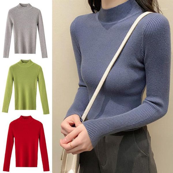 women's sweaters simple fashion knit sweater 2021 women pullovers mock neck solid color long sleeve basic autumn slim stretchy, White;black
women's sweaters simple fashion knit sweater 2021 women pullovers mock neck solid color long sleeve basic autumn slim stretchy, White;black