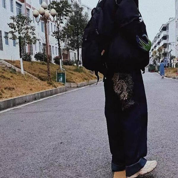 women's jeans dragon embroid tatoo graphic patch fashion chic boys demin trousers hip hop skateboard sliding plate casual harajuku, Blue
women's jeans dragon embroid tatoo graphic patch fashion chic boys demin trousers hip hop skateboard sliding plate casual harajuku, Blue
