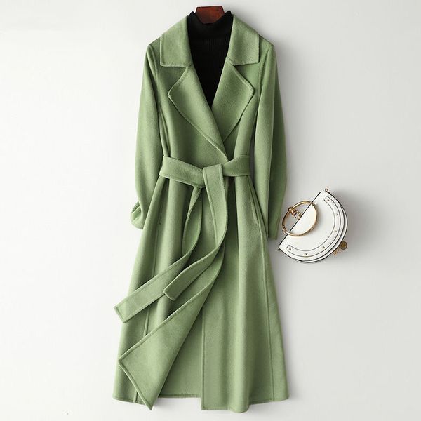 winter high end luxury water ripple woolen jacket korean fashion double-sided wool hand-sewn belt long wool coat women, Tan;black
winter high end luxury water ripple woolen jacket korean fashion double-sided wool hand-sewn belt long wool coat women, Tan;black
