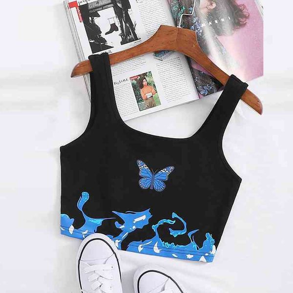 summer butterfly print women tank sleeveless striped pullover off shoulder vest crop shirts blouse blouses et chemises, White
summer butterfly print women tank sleeveless striped pullover off shoulder vest crop shirts blouse blouses et chemises, White