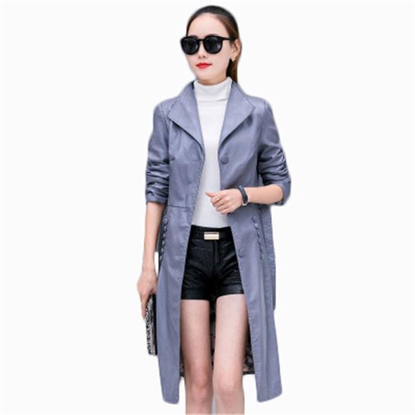 women's leather & faux 2021 autumn winter female long coat fashion temperament slim skinny windbreaker large size women d865, Black
women's leather & faux 2021 autumn winter female long coat fashion temperament slim skinny windbreaker large size women d865, Black
