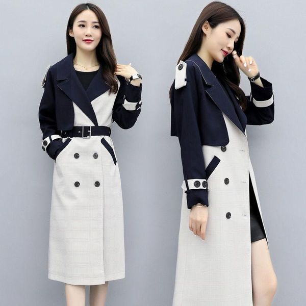 2021 spring autumn trench coat women long sleeve chic simple classic windbreaker with belt female overcoat d191, Tan;black
2021 spring autumn trench coat women long sleeve chic simple classic windbreaker with belt female overcoat d191, Tan;black