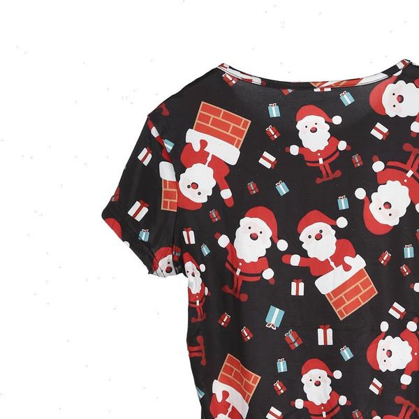 new year christmas ladies women blouse novelty santa print shirt funny short sleeve o neck tee gift for 2021, White
new year christmas ladies women blouse novelty santa print shirt funny short sleeve o neck tee gift for 2021, White